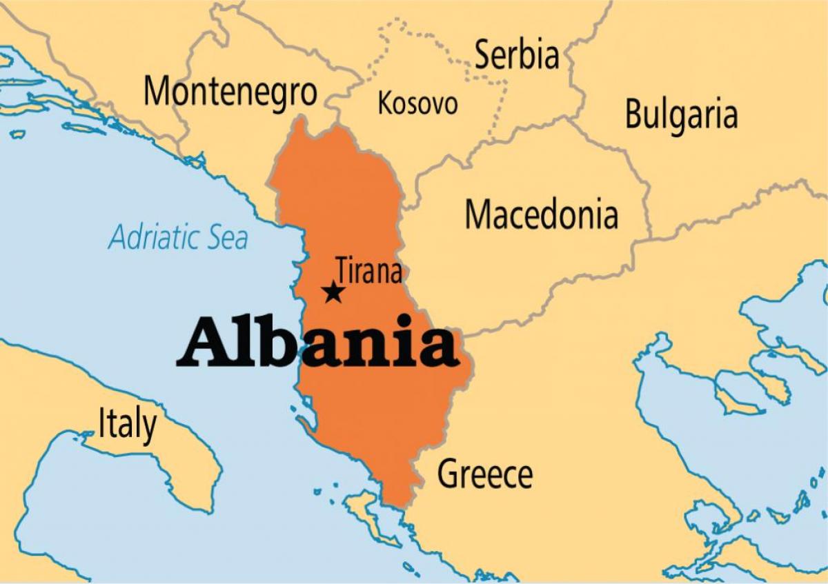 แผนที่แสดงอัลเบเนีย name